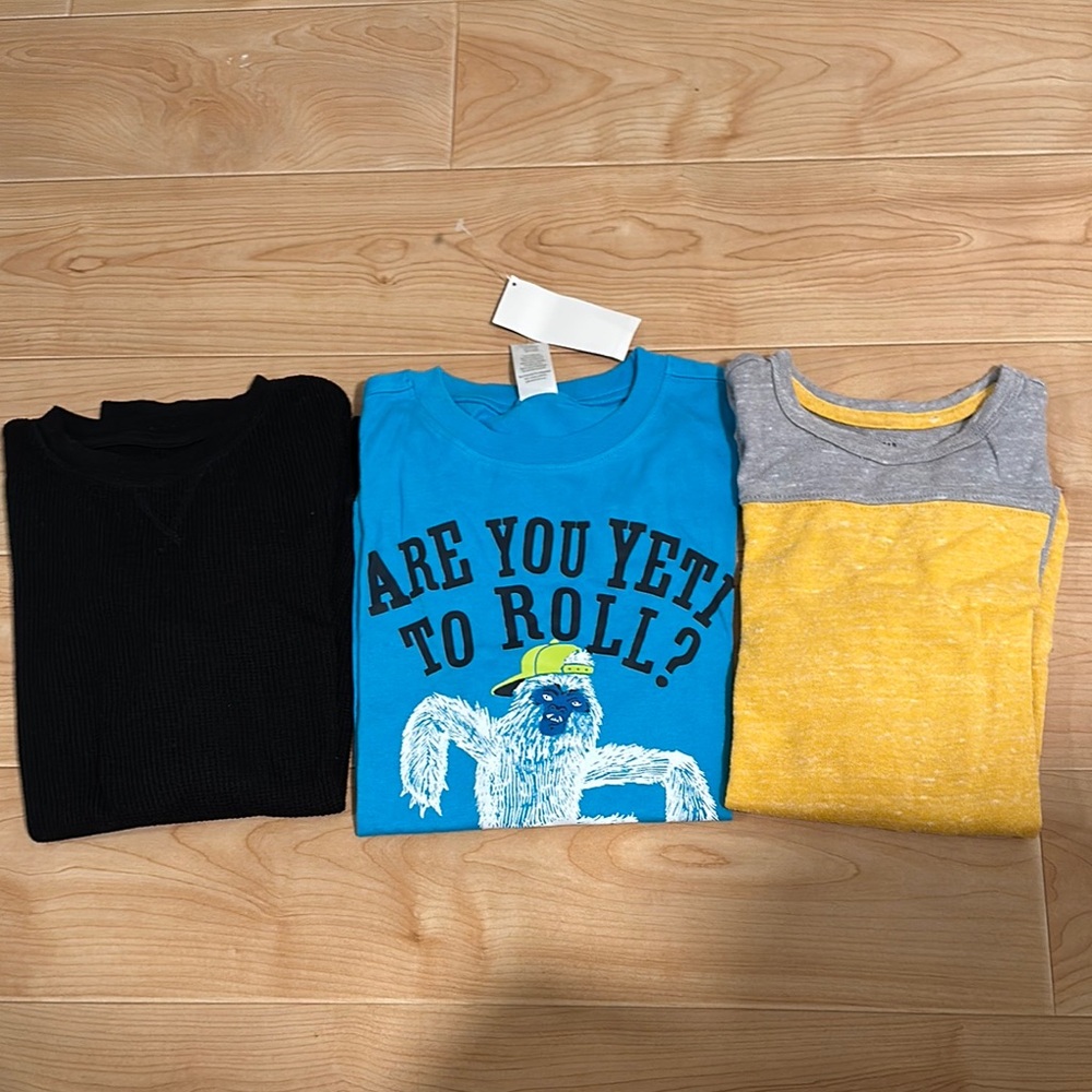 GAP Kids Tee Trio - Black, Blue, and Yellow